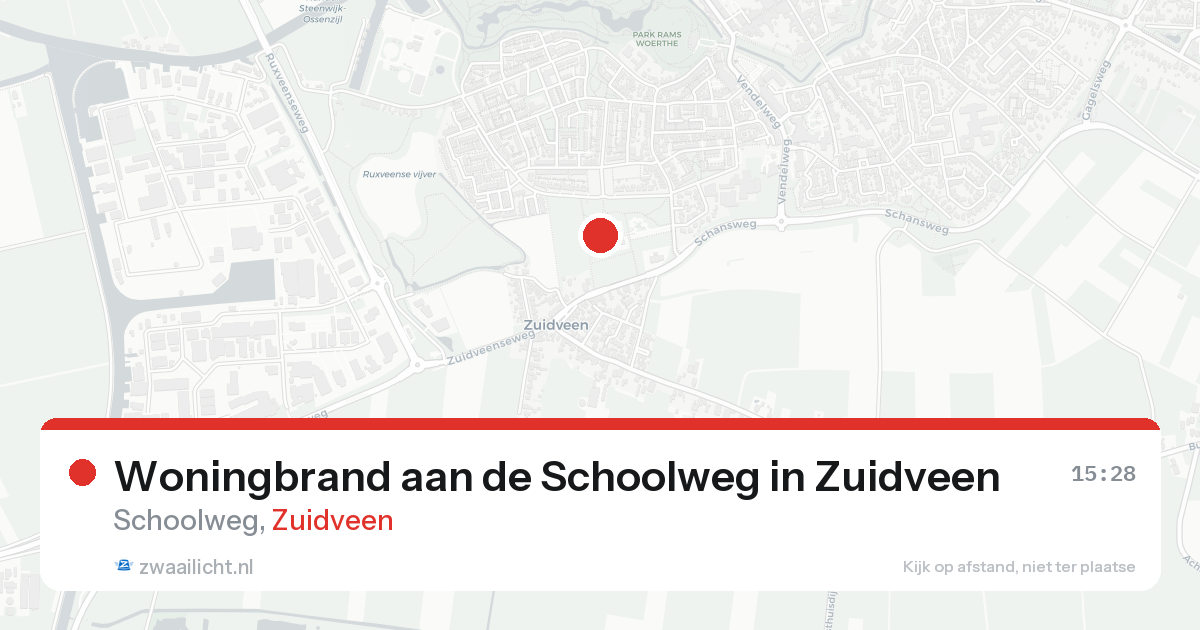 Woningbrand aan de Schoolweg in Zuidveen — 17 feb 2026