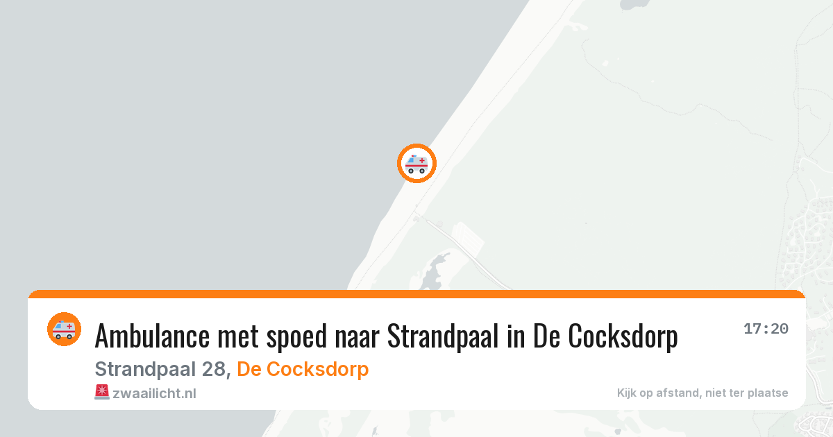 Ambulance met spoed naar Strandpaal in De Cocksdorp — 30 jun 2026