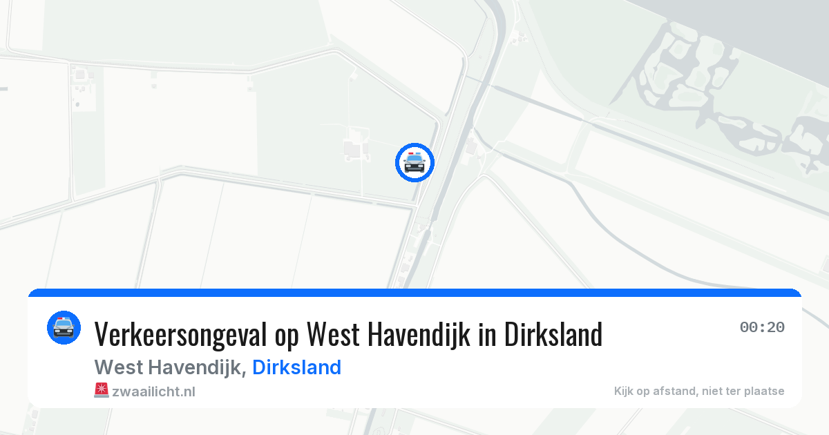 Verkeersongeval op West Havendijk in Dirksland — 25 apr 2026