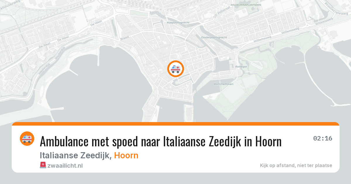 Ambulance met spoed naar Italiaanse Zeedijk in Hoorn — 20 mrt 2026