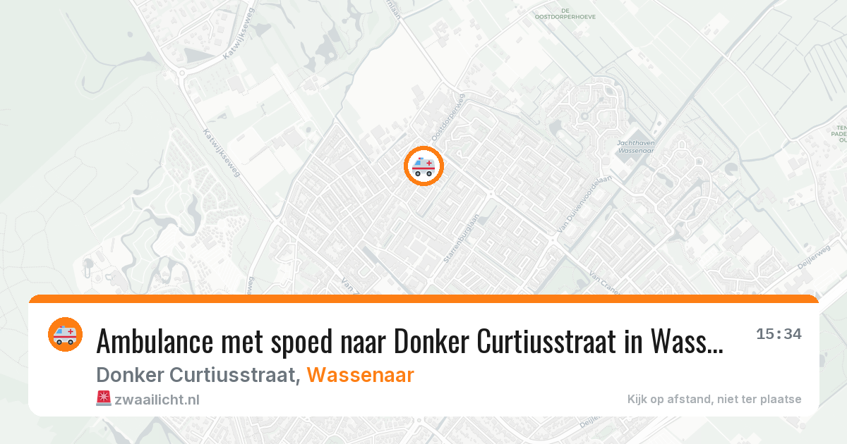 Ambulance met spoed naar Donker Curtiusstraat in Wassenaar — 23 jun 2026