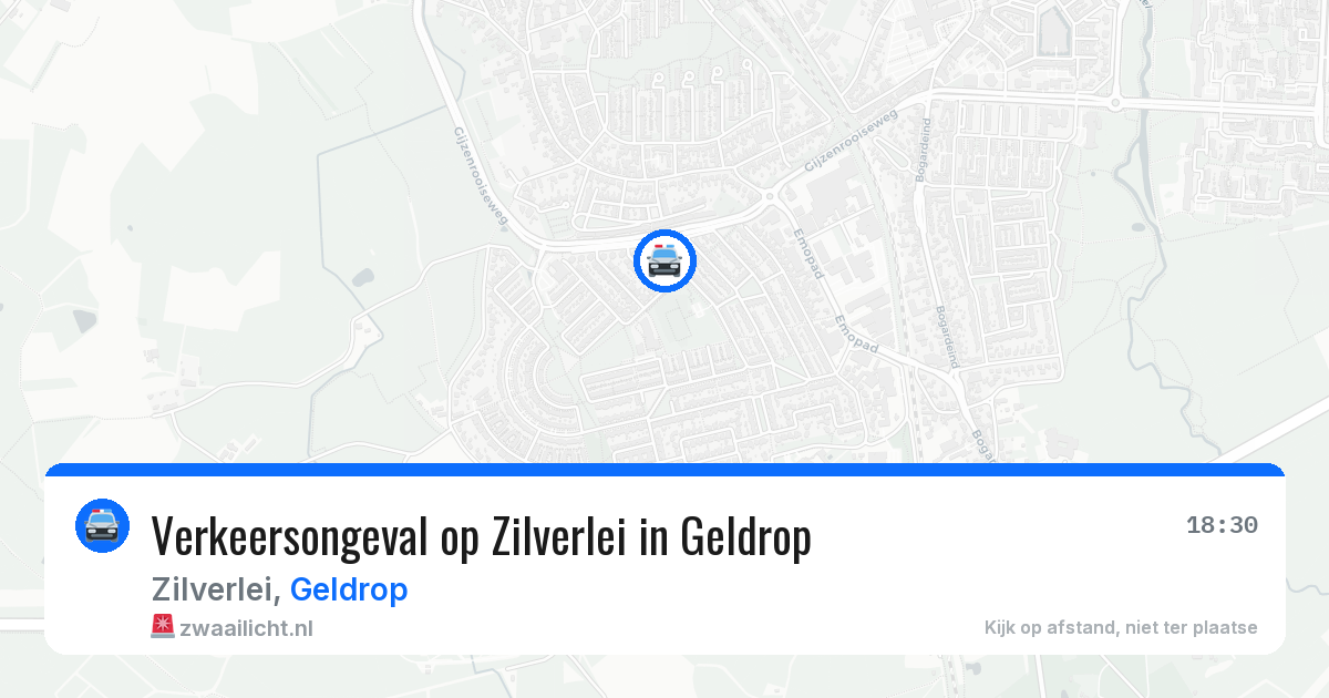 Verkeersongeval op Zilverlei in Geldrop — 7 aug 2026