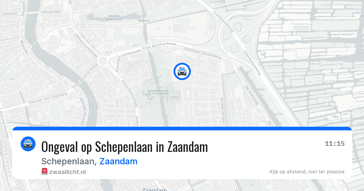 Ongeval op Schepenlaan in Zaandam — 1 jun 2026