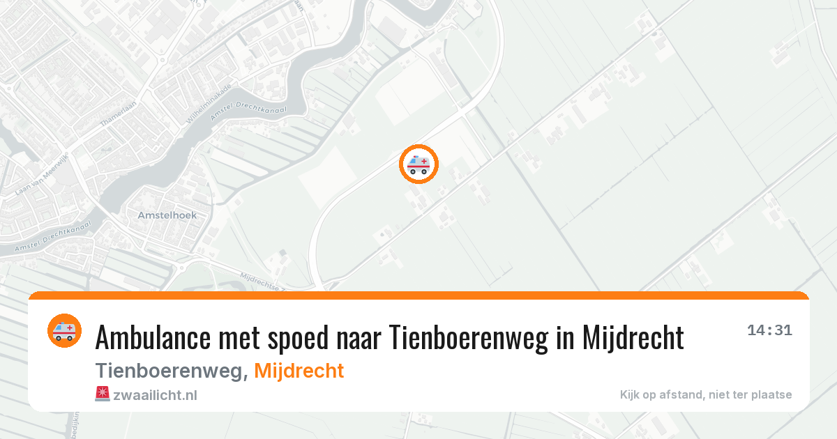 Ambulance met spoed naar Tienboerenweg in Mijdrecht — 23 mei 2026