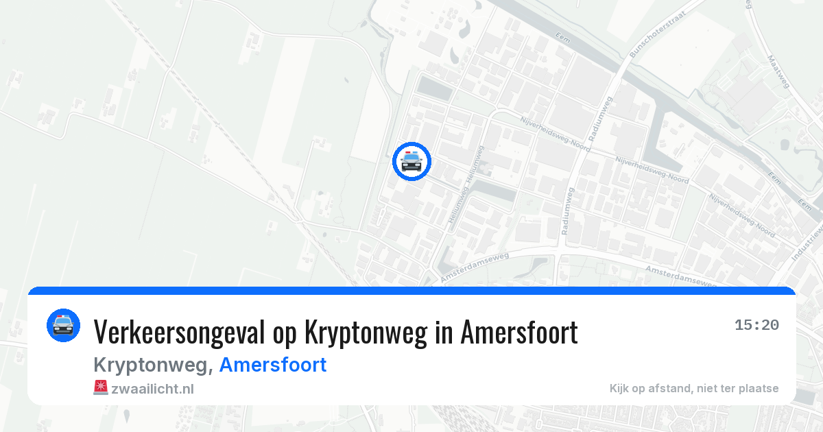 Verkeersongeval op Kryptonweg in Amersfoort — 27 jul 2026