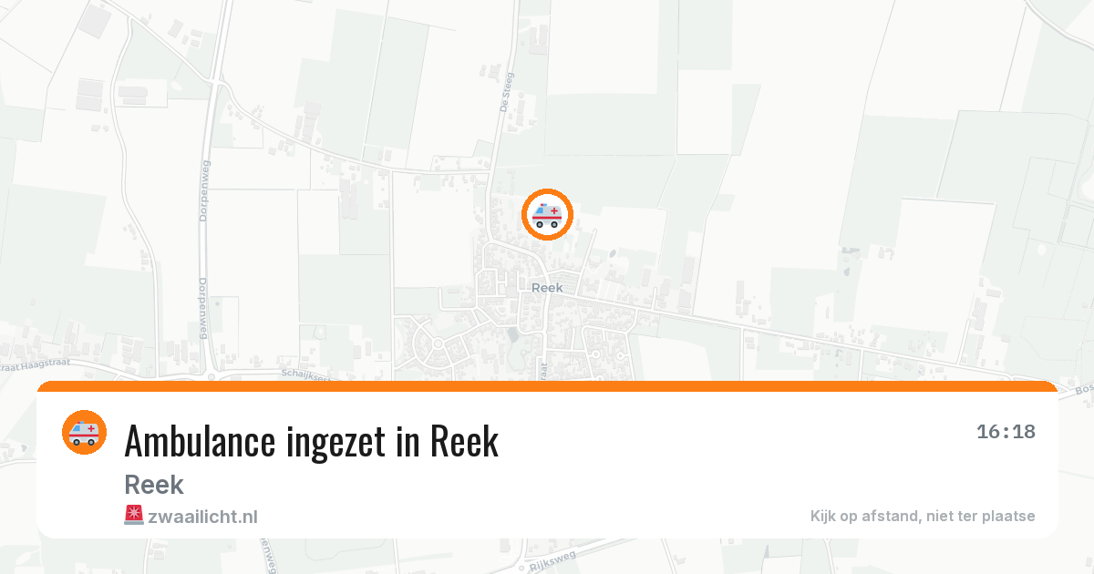 Ambulance ingezet in Reek — 1 apr 2026
