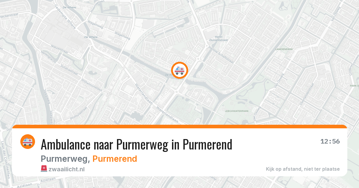 Ambulance naar Purmerweg in Purmerend — 10 aug 2026