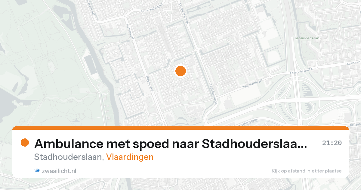 Ambulance met spoed naar Stadhouderslaan in Vlaardingen — 22 aug 2026