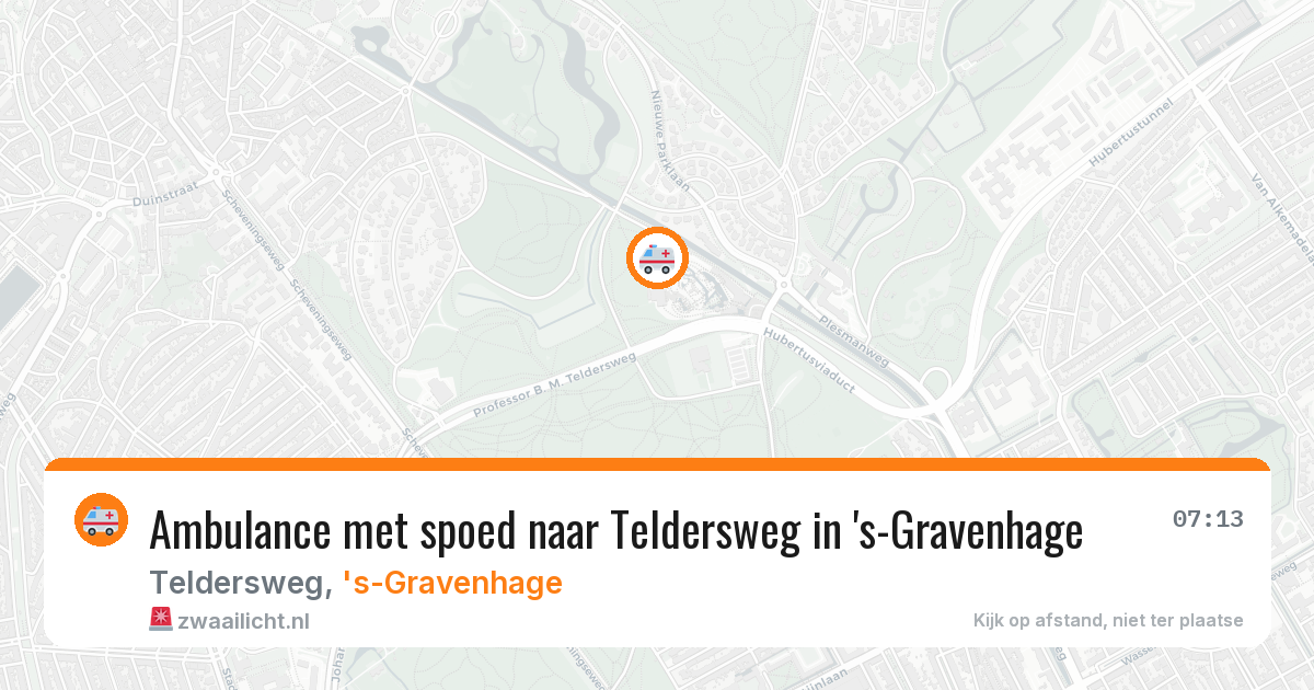 Ambulance met spoed naar Teldersweg in 's-Gravenhage — 29 apr 2026