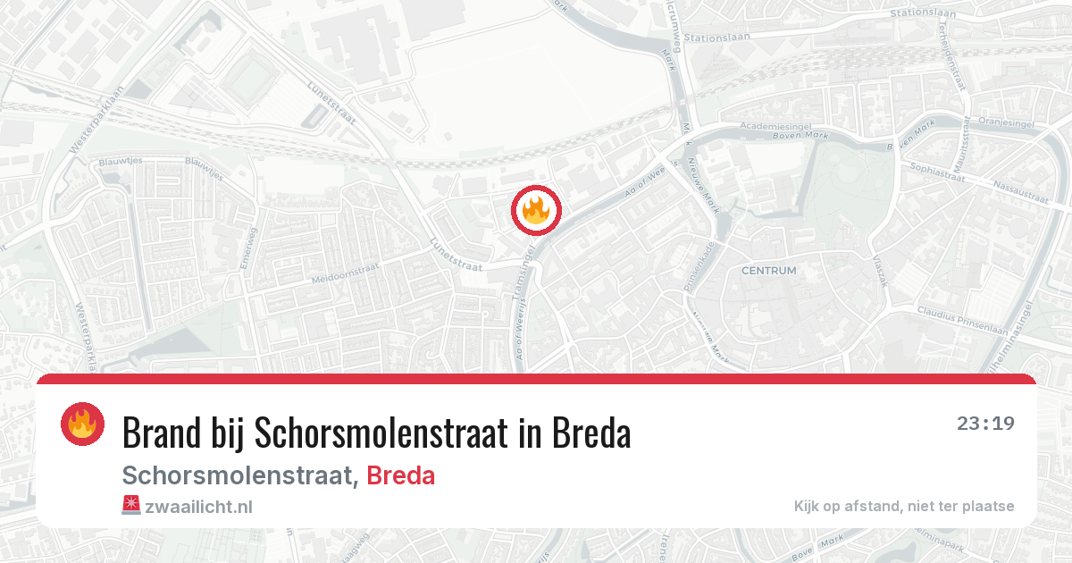 Brand bij Schorsmolenstraat in Breda — 23 apr 2026