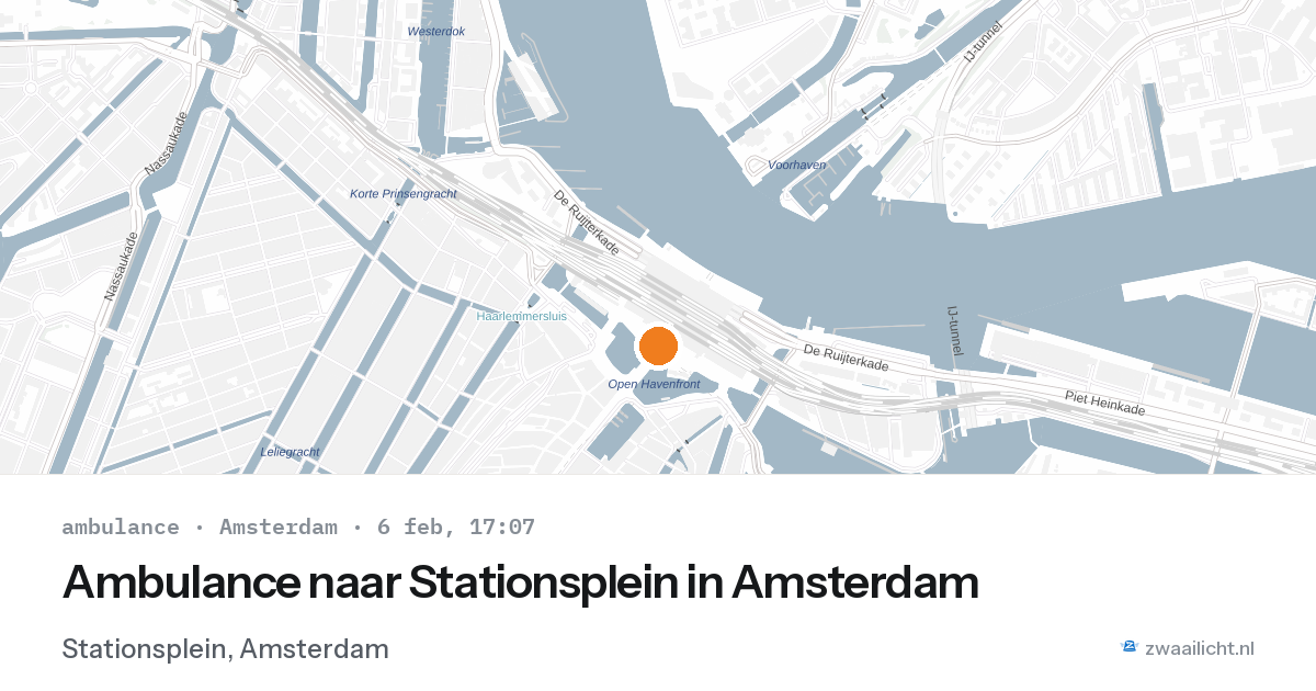 Ambulance naar Stationsplein in Amsterdam — 6 feb 2026