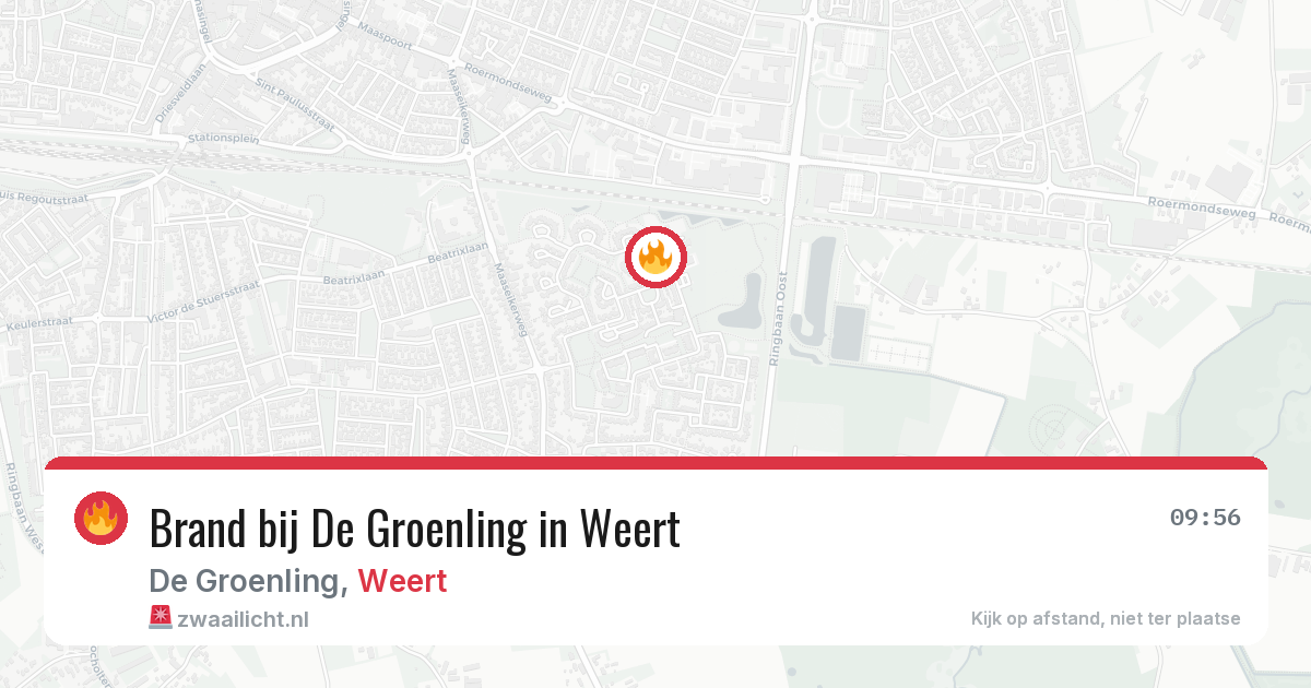 Brand bij De Groenling in Weert — 28 apr 2026