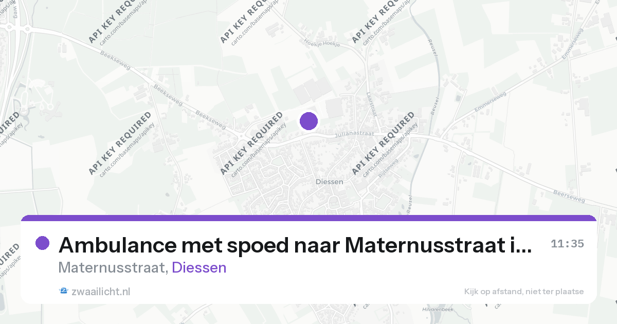 Ambulance met spoed naar Maternusstraat in Diessen — 19 aug 2026