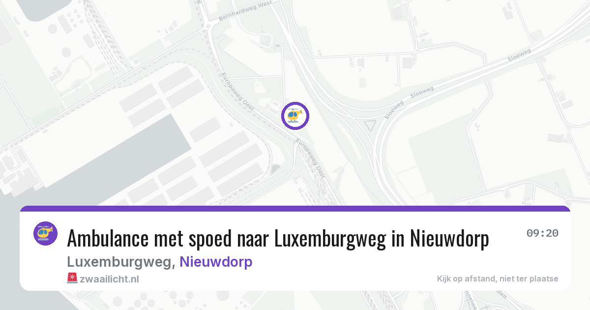 Ambulance met spoed naar Luxemburgweg in Nieuwdorp — 6 jun 2026