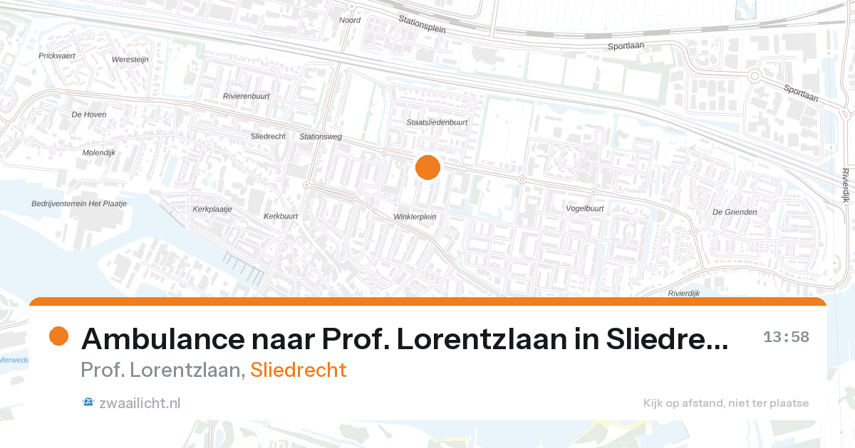 Ambulance naar Prof. Lorentzlaan in Sliedrecht — 28 apr 2026