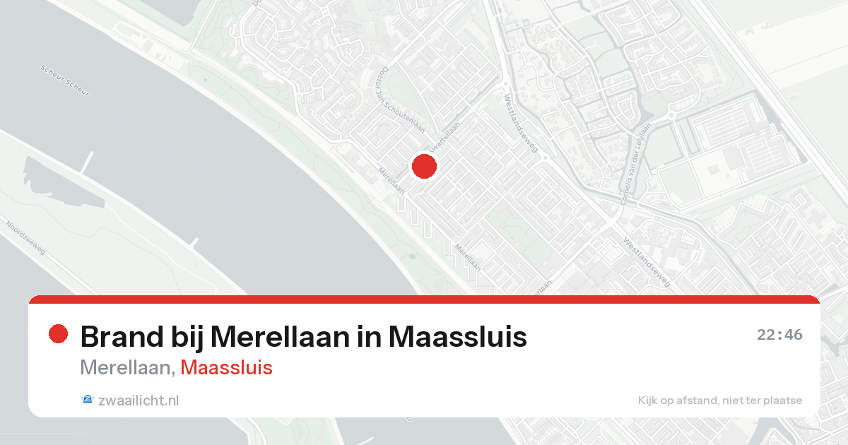 Brand bij Merellaan in Maassluis — 20 aug 2026