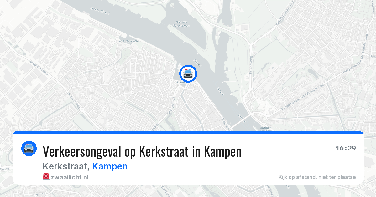 Verkeersongeval op Kerkstraat in Kampen — 30 jun 2026