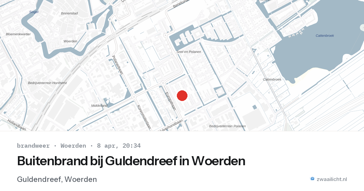 Buitenbrand bij Guldendreef in Woerden — 8 apr 2026