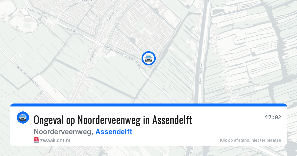 Ongeval op Noorderveenweg in Assendelft — 6 aug 2026