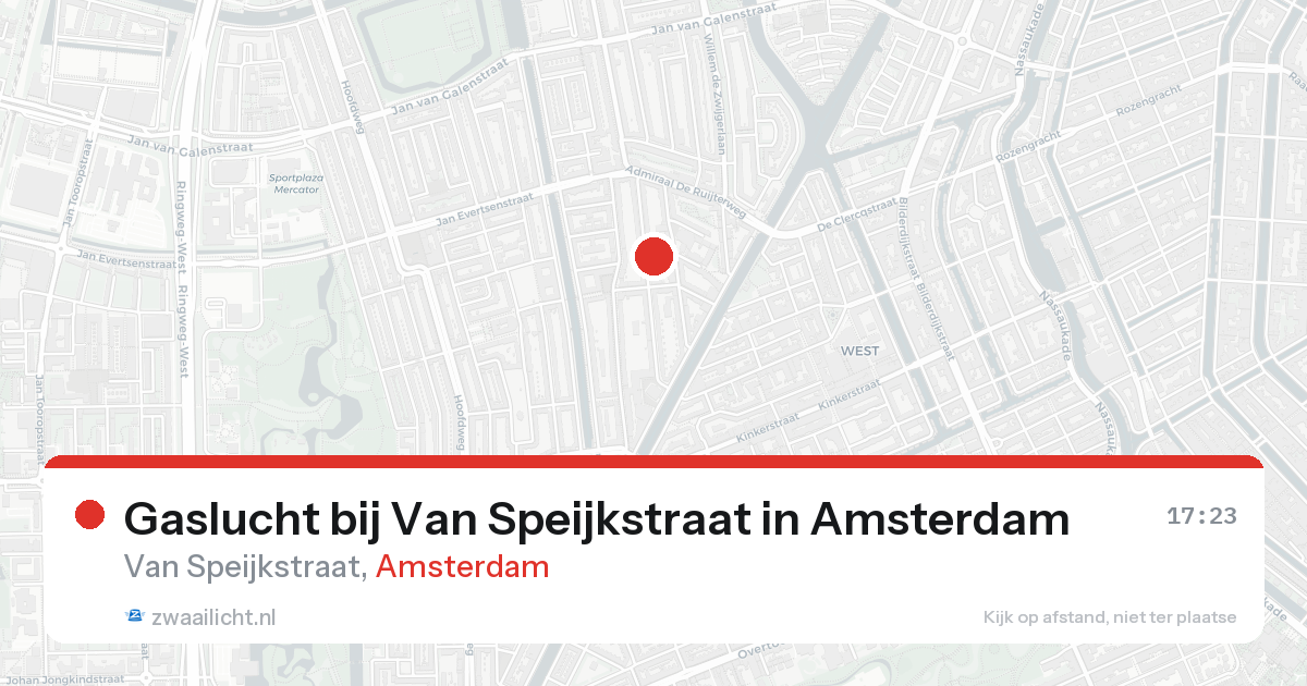 Gaslucht bij Van Speijkstraat in Amsterdam — 7 feb 2026