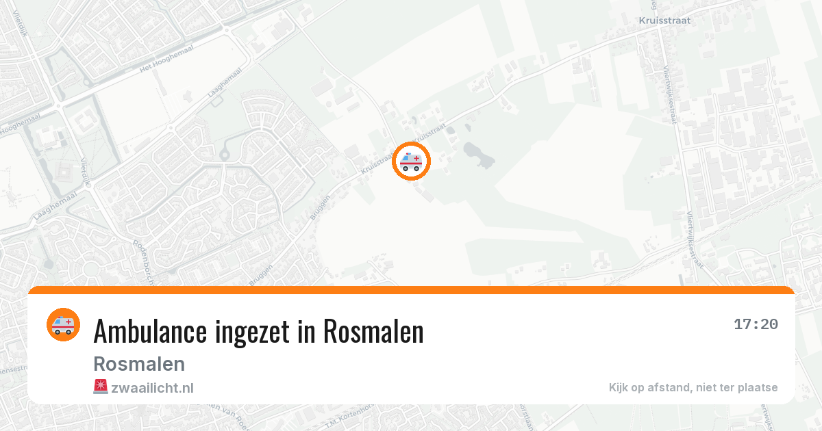 Ambulance ingezet in Rosmalen — 10 aug 2026