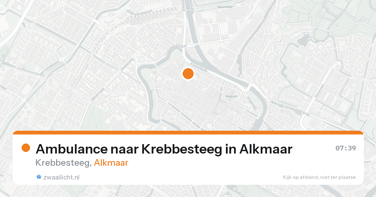 Ambulance naar Krebbesteeg in Alkmaar — 18 aug 2026