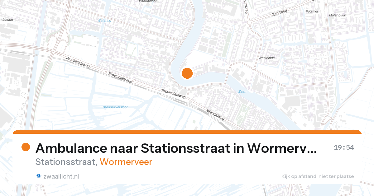 Ambulance naar Stationsstraat in Wormerveer — 14 jun 2026