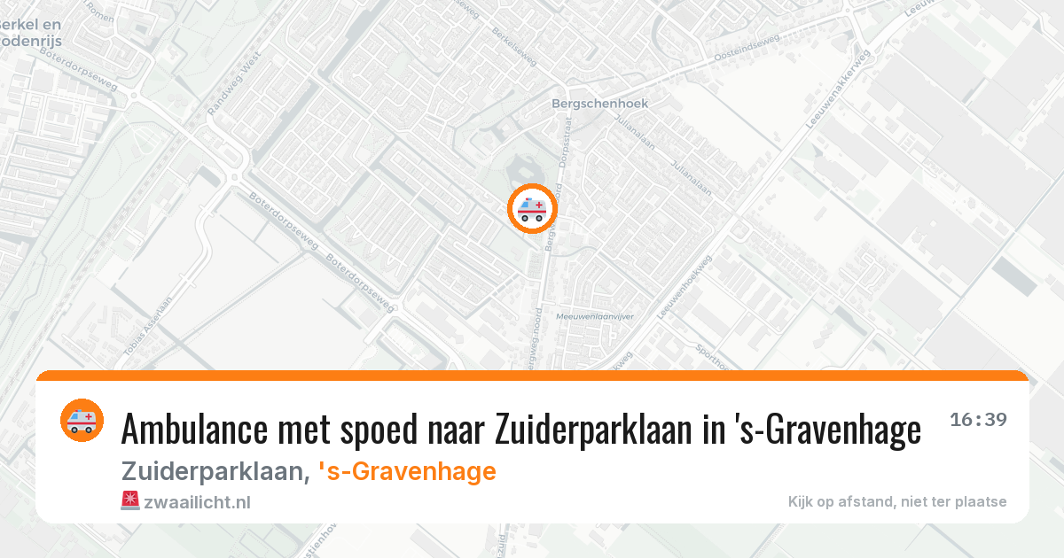 Ambulance met spoed naar Zuiderparklaan in 's-Gravenhage — 10 mrt 2026
