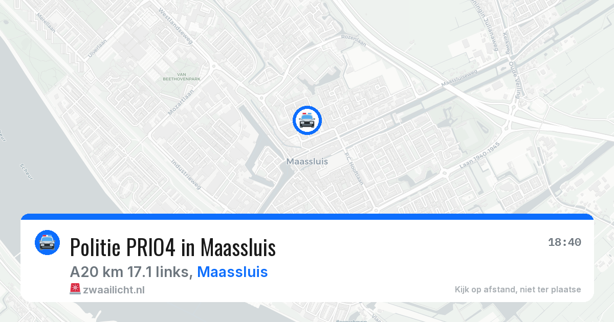 Politie PRIO4 in Maassluis — 15 mei 2026 | 🚨 Zwaailicht.nl