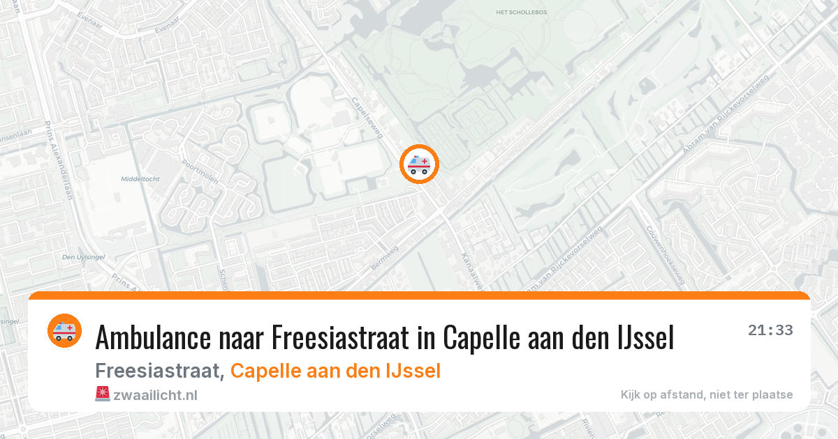 Ambulance naar Freesiastraat in Capelle aan den IJssel — 8 jun 2026