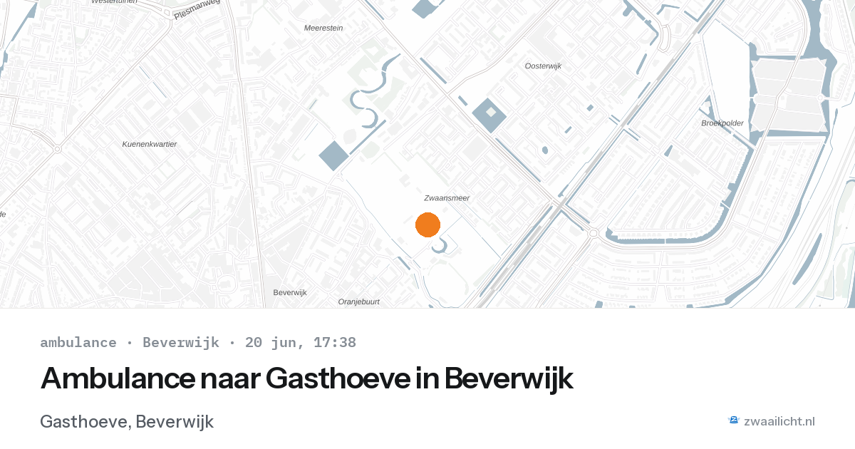 Ambulance naar Gasthoeve in Beverwijk — 20 jun 2026