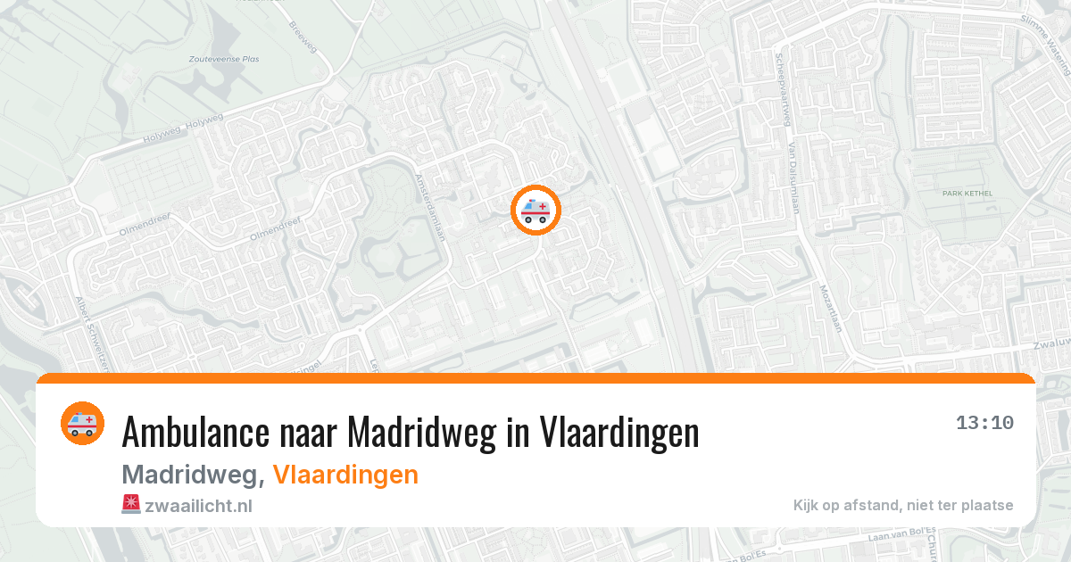 Ambulance naar Madridweg in Vlaardingen — 20 jun 2026