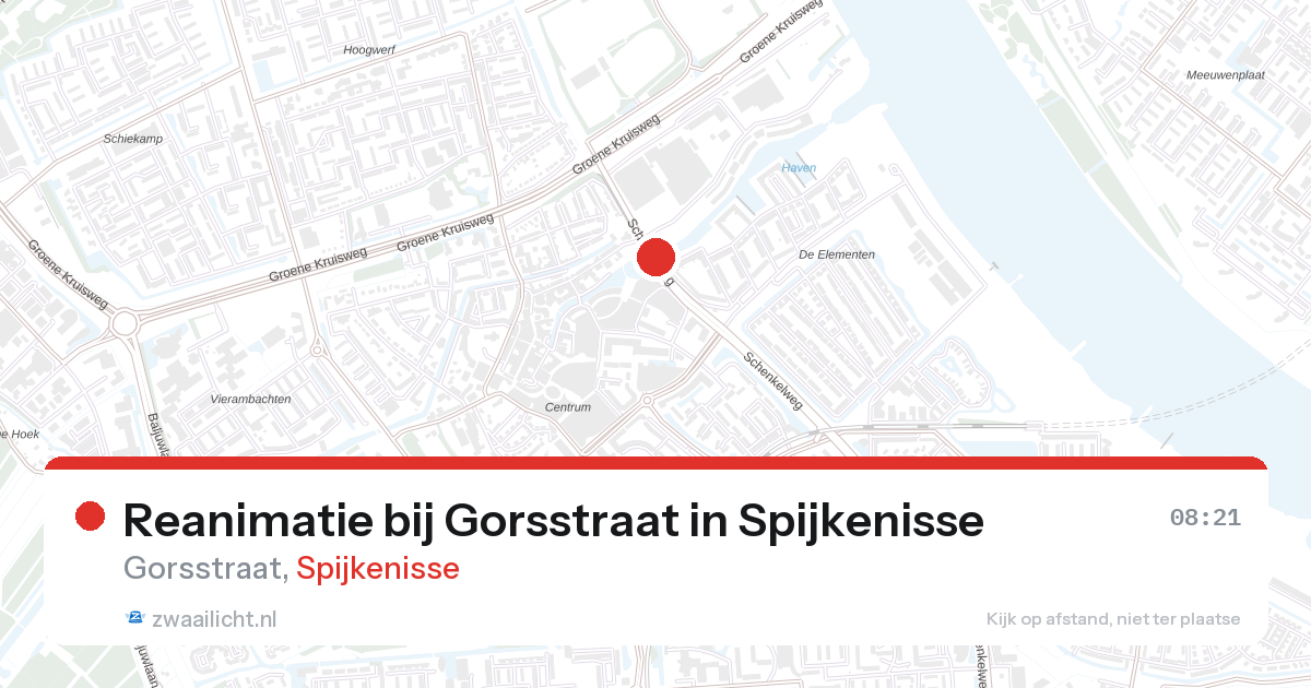 Reanimatie bij Gorsstraat in Spijkenisse — 27 aug 2026