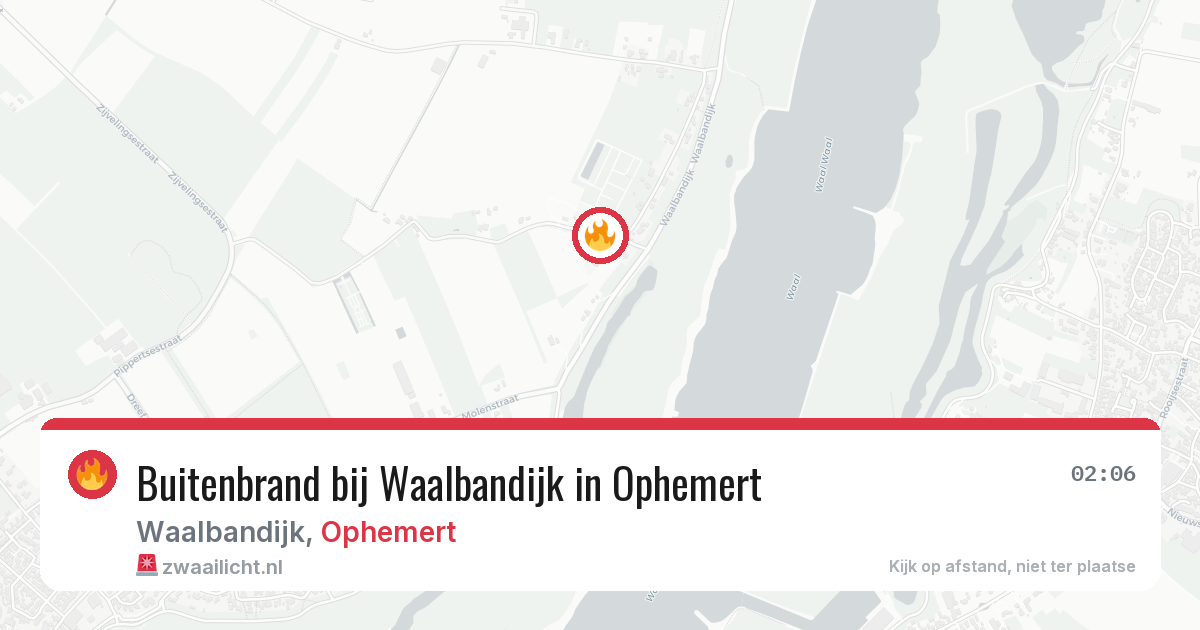 Buitenbrand bij Waalbandijk in Ophemert — 3 mei 2026