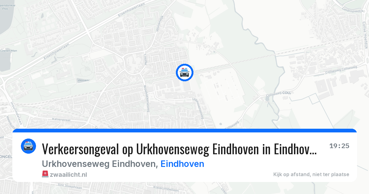 Verkeersongeval op Urkhovenseweg Eindhoven in Eindhoven — 19 jul 2026