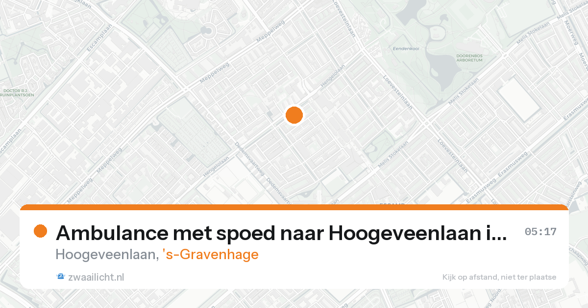 Ambulance met spoed naar Hoogeveenlaan in 's-Gravenhage — 19 aug 2026