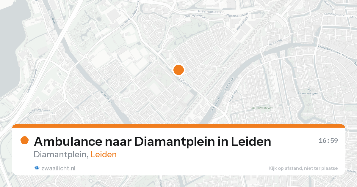 Ambulance naar Diamantplein in Leiden — 7 feb 2026