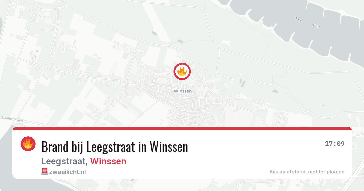 Brand bij Leegstraat in Winssen — 25 apr 2026