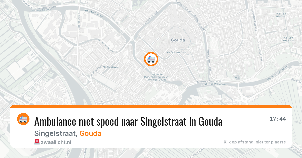 Ambulance met spoed naar Singelstraat in Gouda — 30 jul 2026