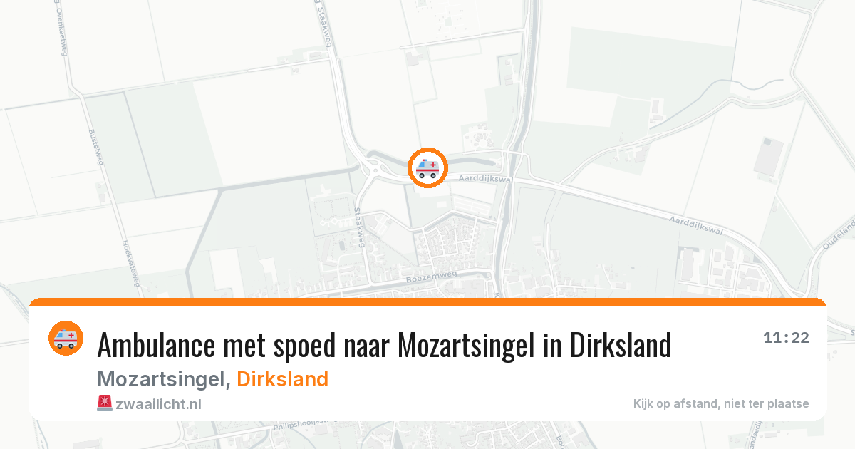 Ambulance met spoed naar Mozartsingel in Dirksland — 14 mei 2026