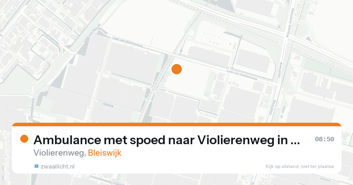 Ambulance met spoed naar Violierenweg in Bleiswijk — 18 aug 2026