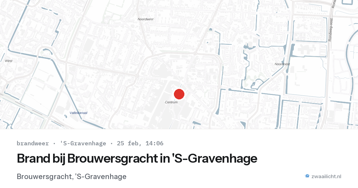 Brand bij Brouwersgracht in 'S-Gravenhage — 25 feb 2026