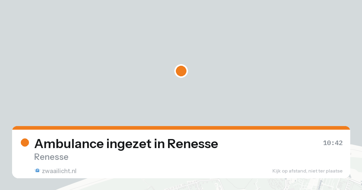 Ambulance ingezet in Renesse — 16 aug 2026