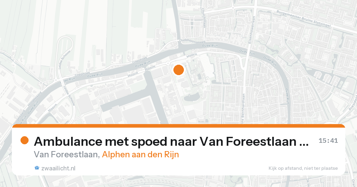 Ambulance met spoed naar Van Foreestlaan in Alphen aan den Rijn — 24 aug 2026