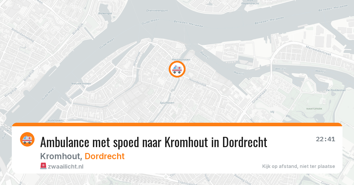 Ambulance met spoed naar Kromhout in Dordrecht — 9 jul 2026