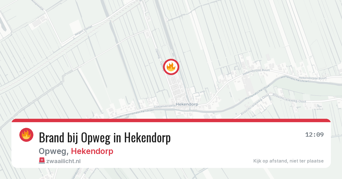 Brand bij Opweg in Hekendorp — 8 jul 2026