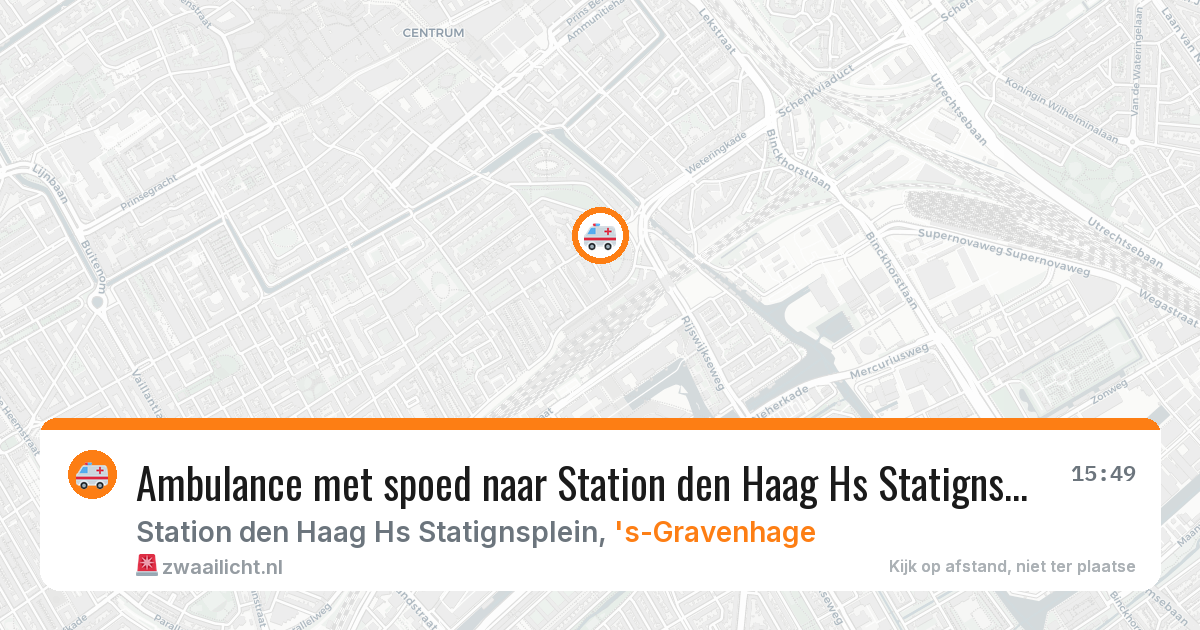 Ambulance met spoed naar Station den Haag Hs Statignsplein in 's-Gravenhage — 18 jun 2026