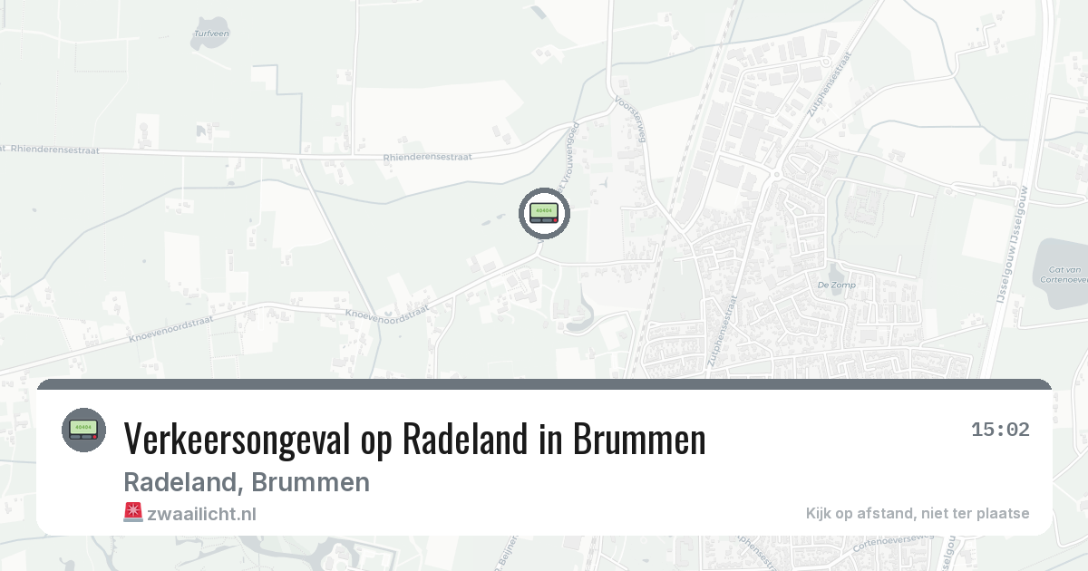 Verkeersongeval op Radeland in Brummen — 3 jun 2026