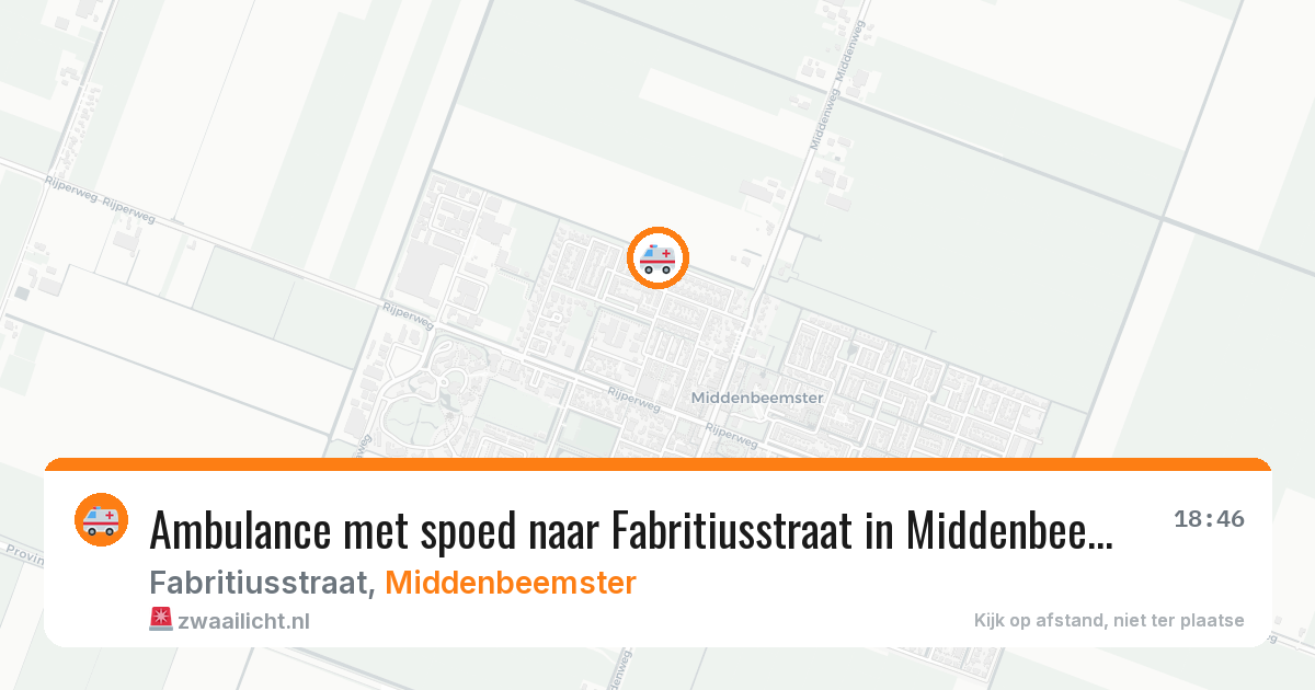 Ambulance met spoed naar Fabritiusstraat in Middenbeemster — 11 mrt 2026
