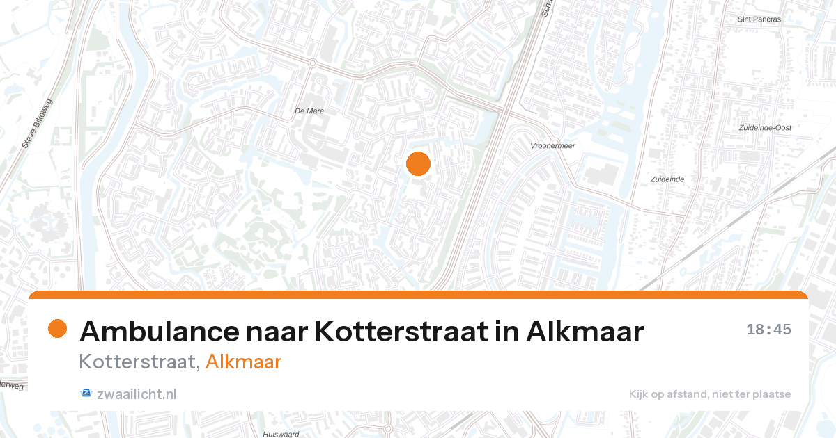 Ambulance naar Kotterstraat in Alkmaar — 15 jun 2026